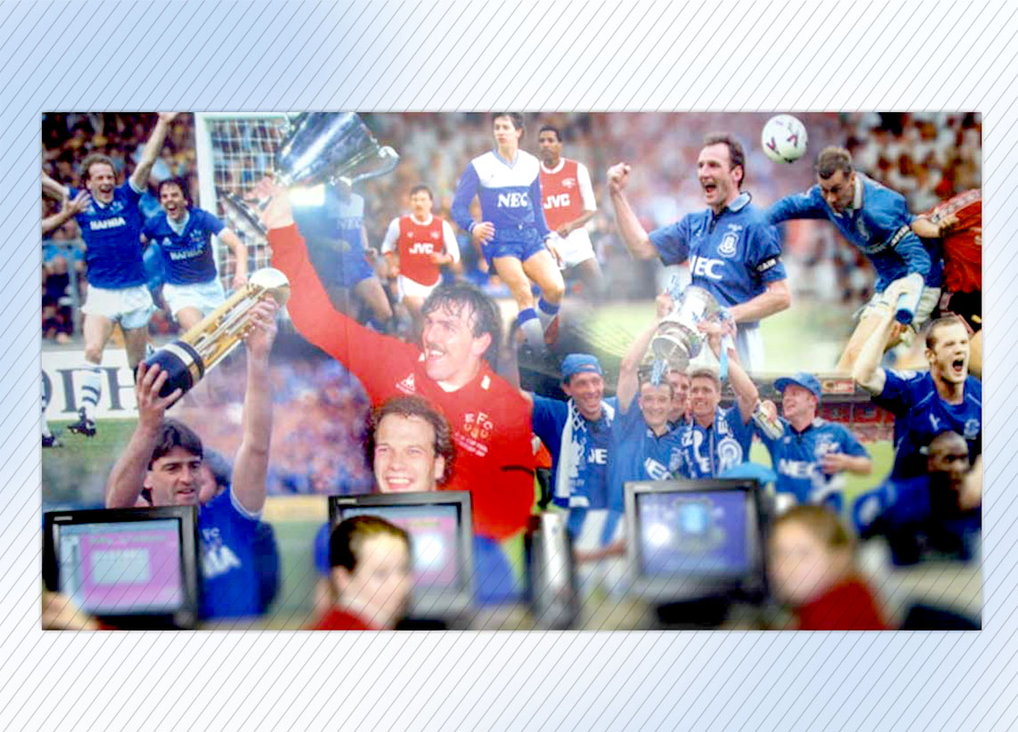 Everton FC Study Support Centre 'Extra Time' - classroom graphics for the centenary showing students using the room
